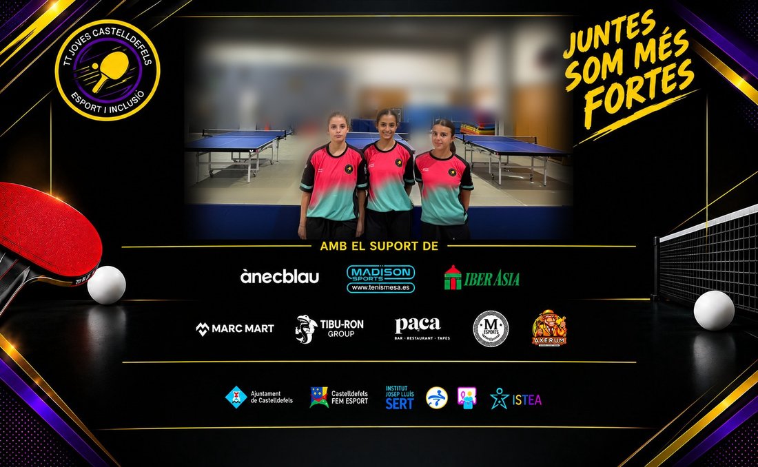 Oumnia, Iman i Gala, primer equip femení del TT Joves Castelldefels
